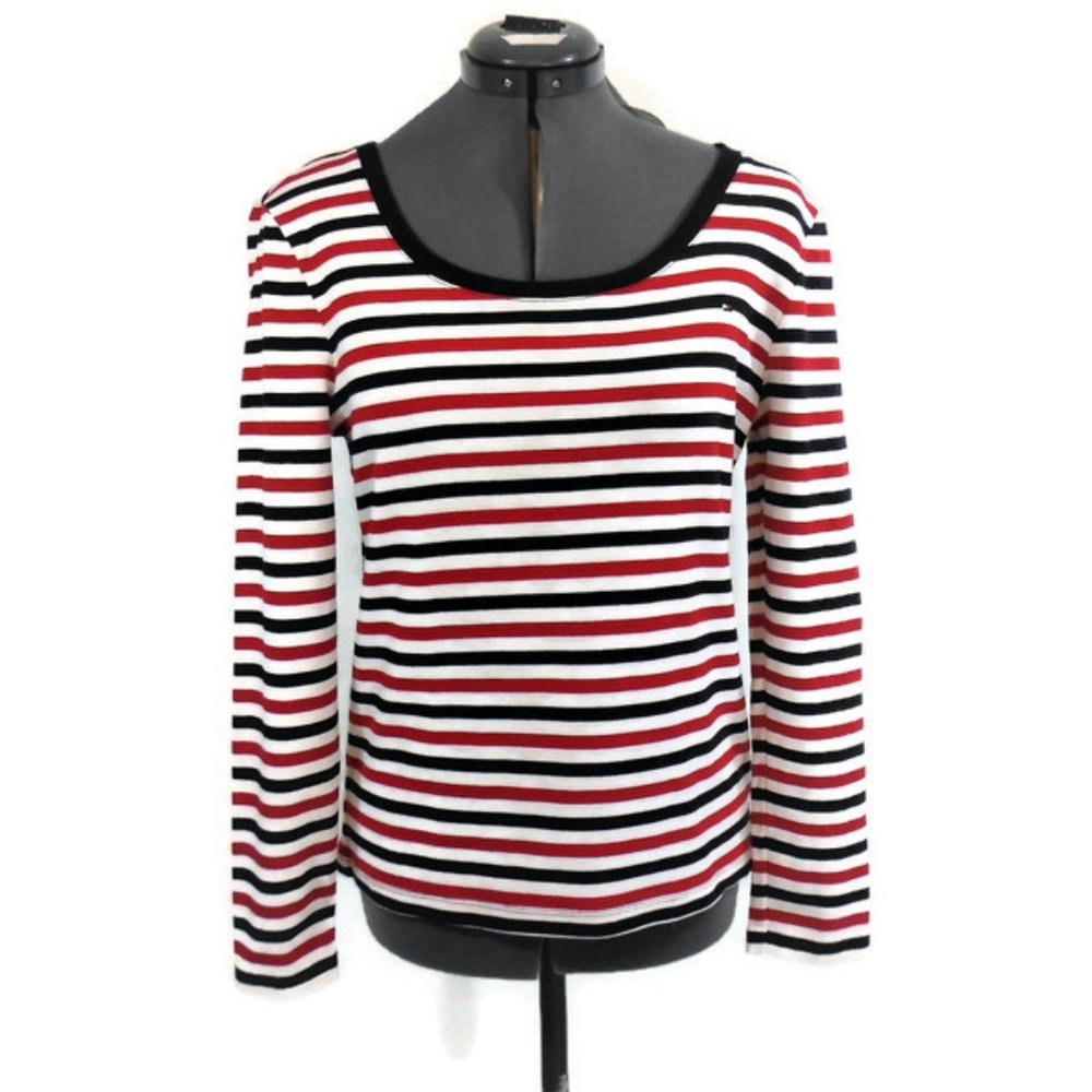 NWOT Tommy Hilfiger Stripped Long Sleeve Shirt -M